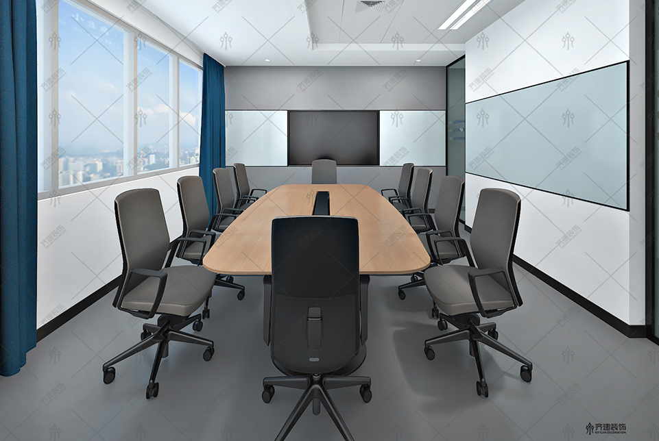 上海霄云信息科技辦公會議室裝修設計效果圖