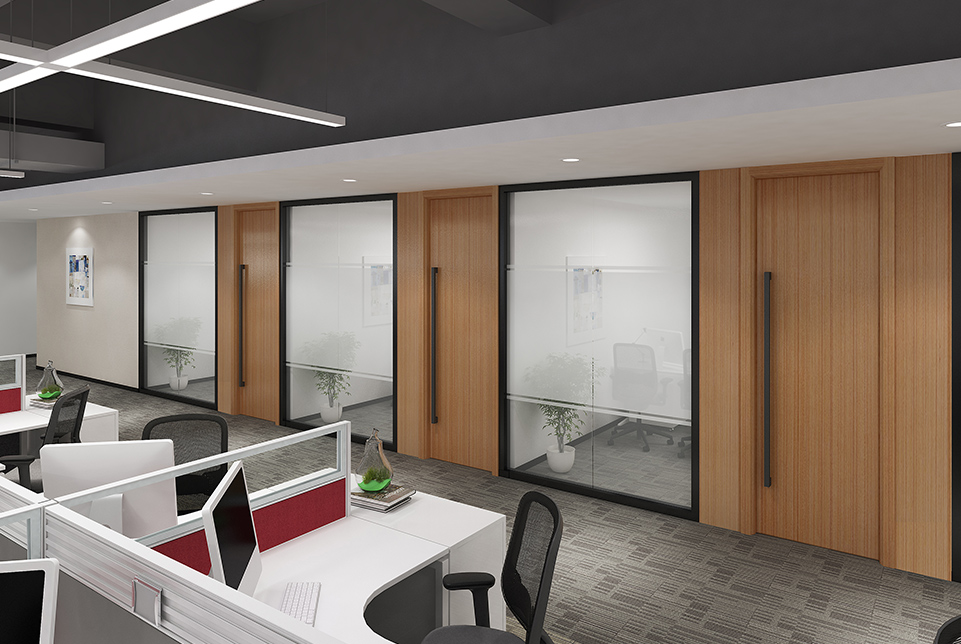 上海亞數信息科技辦公室走廊裝修設計效果圖