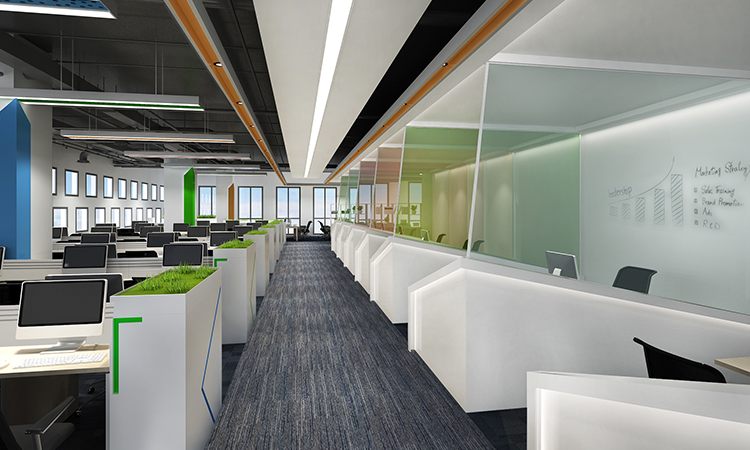 上海辦公室員工辦公區裝修公司