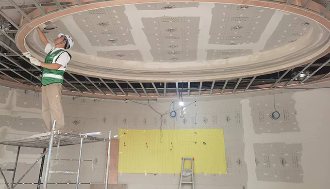 漕河涇欽江園辦公室裝修施工現場