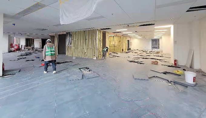 漕河涇桂林高智科技大廈辦公室裝修現場隨拍