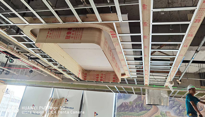 上海徐匯漕河涇錦和中心辦公室裝修現場近景拍攝