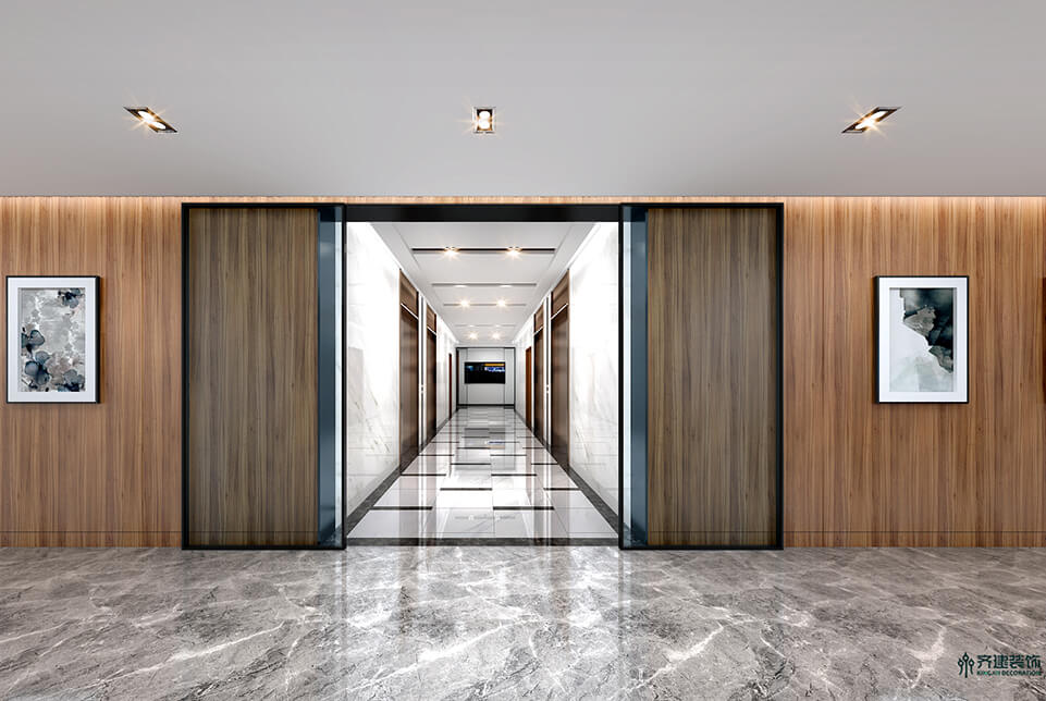 上海海螺集團(tuán)辦公室前廳過道裝修設(shè)計效果圖