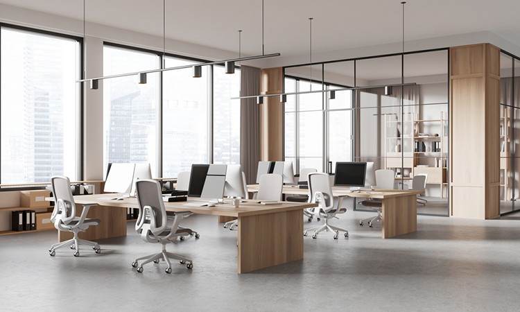 上海現代風辦公室裝修設計中的工位辦公桌運用和種類