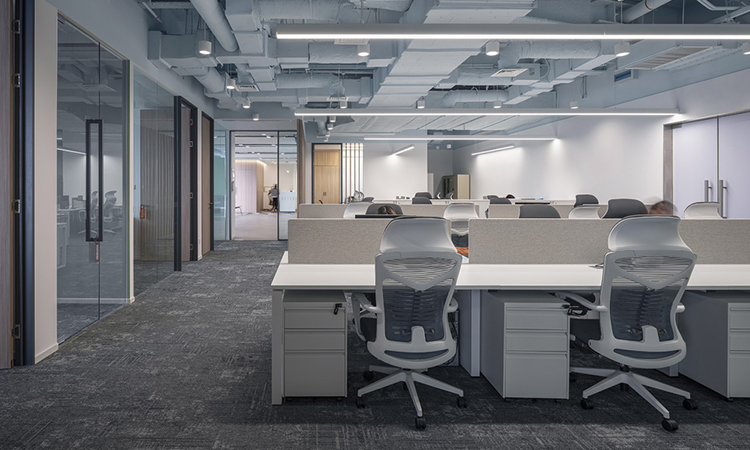 辦公室工位區(qū)裝修效果